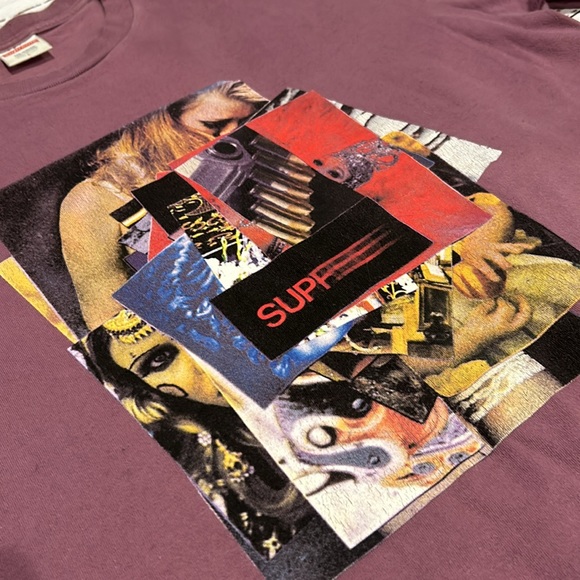 Supreme Stack Tee ‘Plum’. Released 8/9/2021. Size-Large. Pre Owned/worn gently - Picture 4 of 8